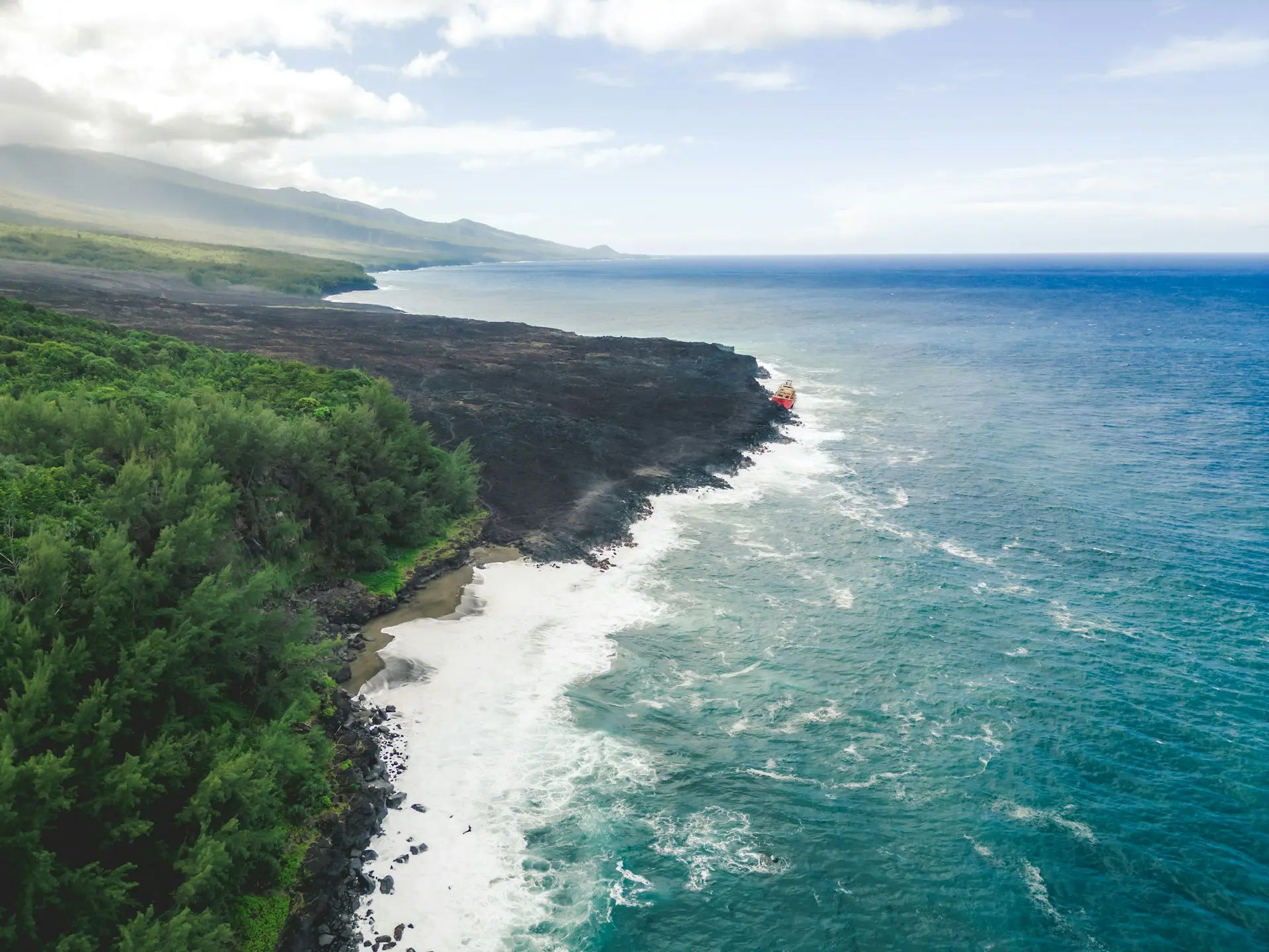 Côte de La Réunion vue par drone